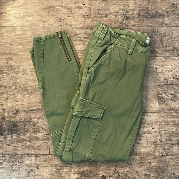 Free People Olive Cargo Skinny Pants - Picture 4 of 5